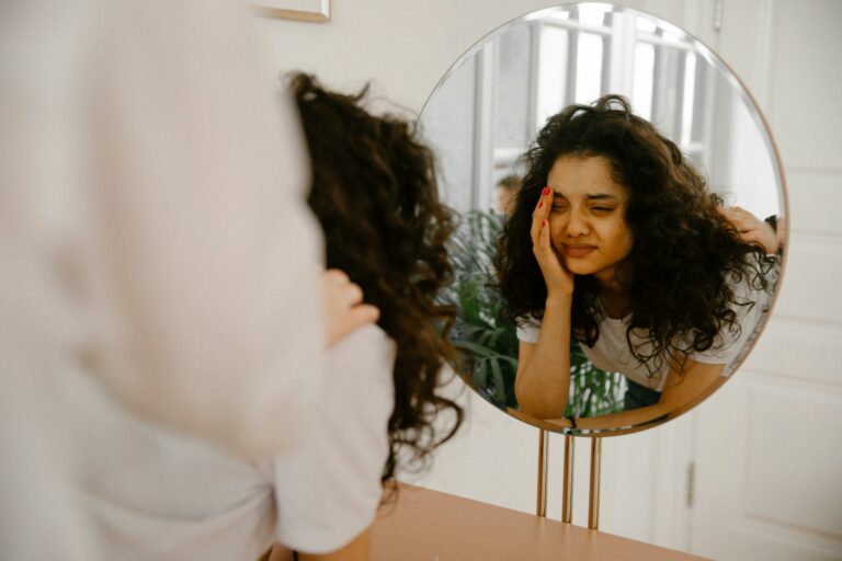 Femme souffrant d'agoraphobie